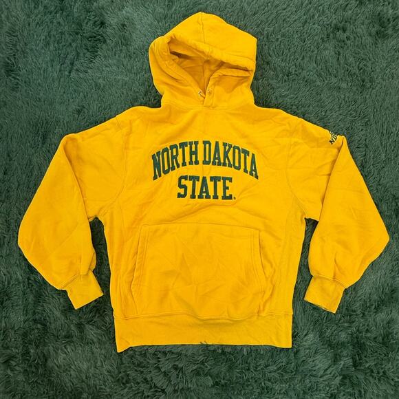 North Dakota State University Yellow Pullover Sweatshirt Hoodie Heavy Duty - Picture 1 of 8